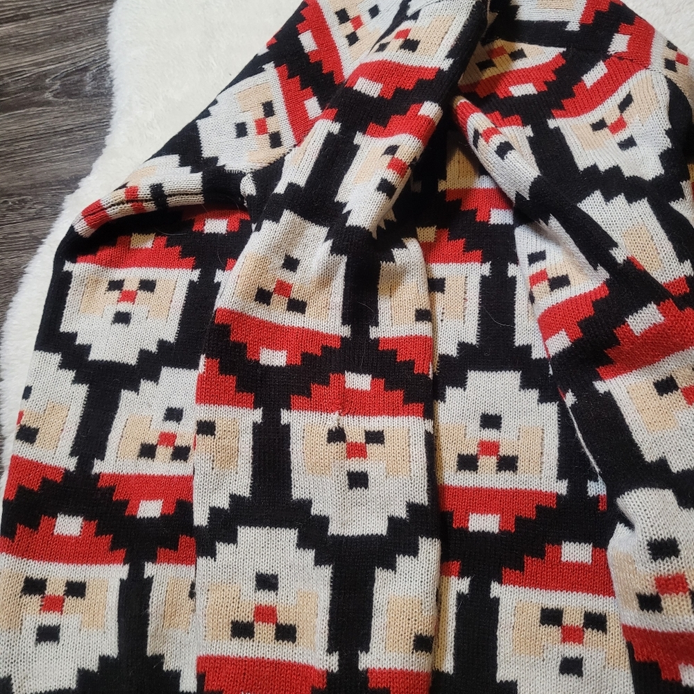 H&M Mens Jolly Santas Sweater Black, White And Red Sz S - Picture 5 of 8